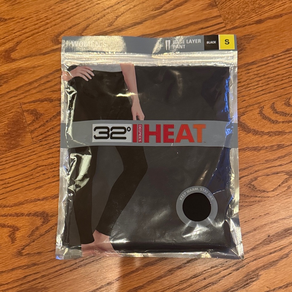 32 Degrees Heat Double Layer Black Pants
